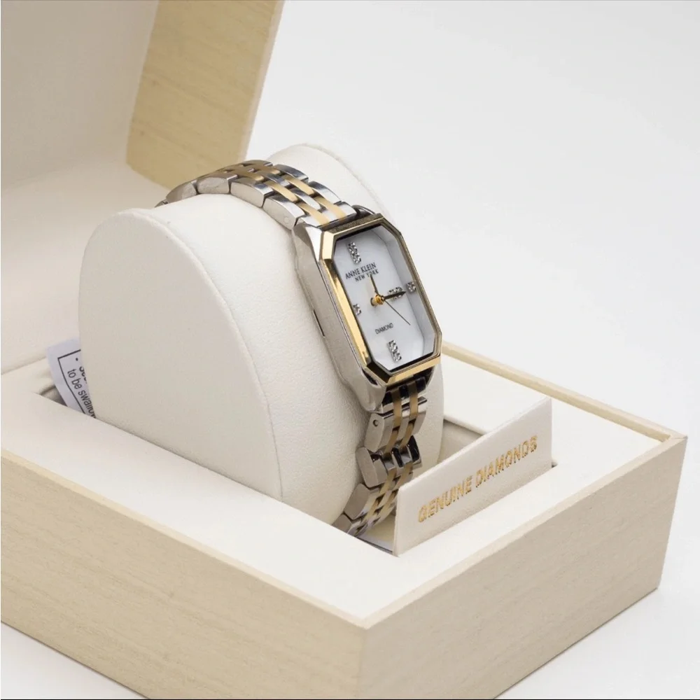 Anne Klein Diamond Radiance Two-Tone Watch 12/7751MPTT
